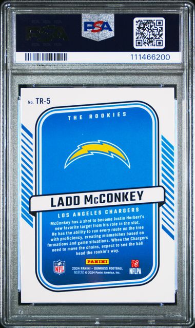 2024 Panini Donruss The Rookies Ladd Mcconkey #Tr5 Gem Mt 10 back