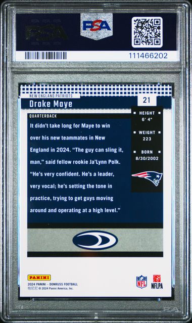 2024 Panini Donruss Retro 2004 Drake Maye #21 Mint 9 back