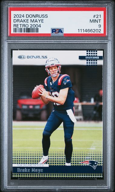 2024 Panini Donruss Retro 2004 Drake Maye #21 Mint 9 front