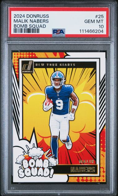 2024 Panini Donruss Bomb Squad Malik Nabers #25 Gem Mt 10 front