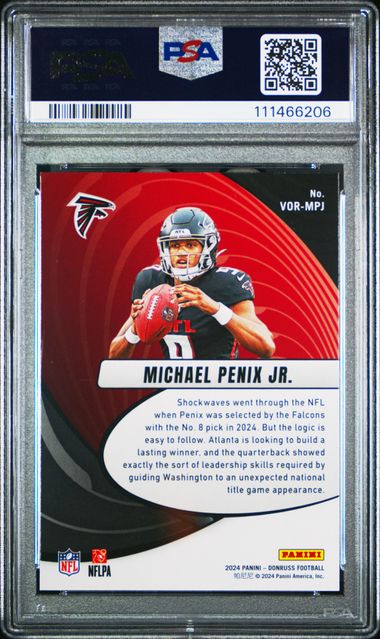 2024 Panini Donruss Vortex Michael Penix Jr. #Vormpj Mint 9 back