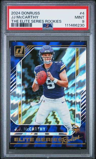2024 Panini Donruss The Elite Series Rookies Jj Mccarthy #4 Mint 9 front