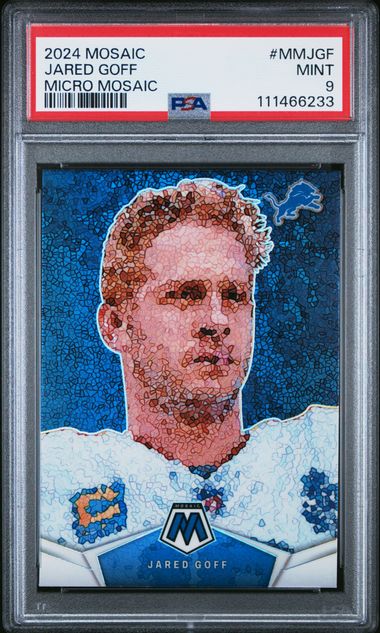2024 Panini Mosaic Micro Mosaic Jared Goff #Mmjgf Mint 9 front