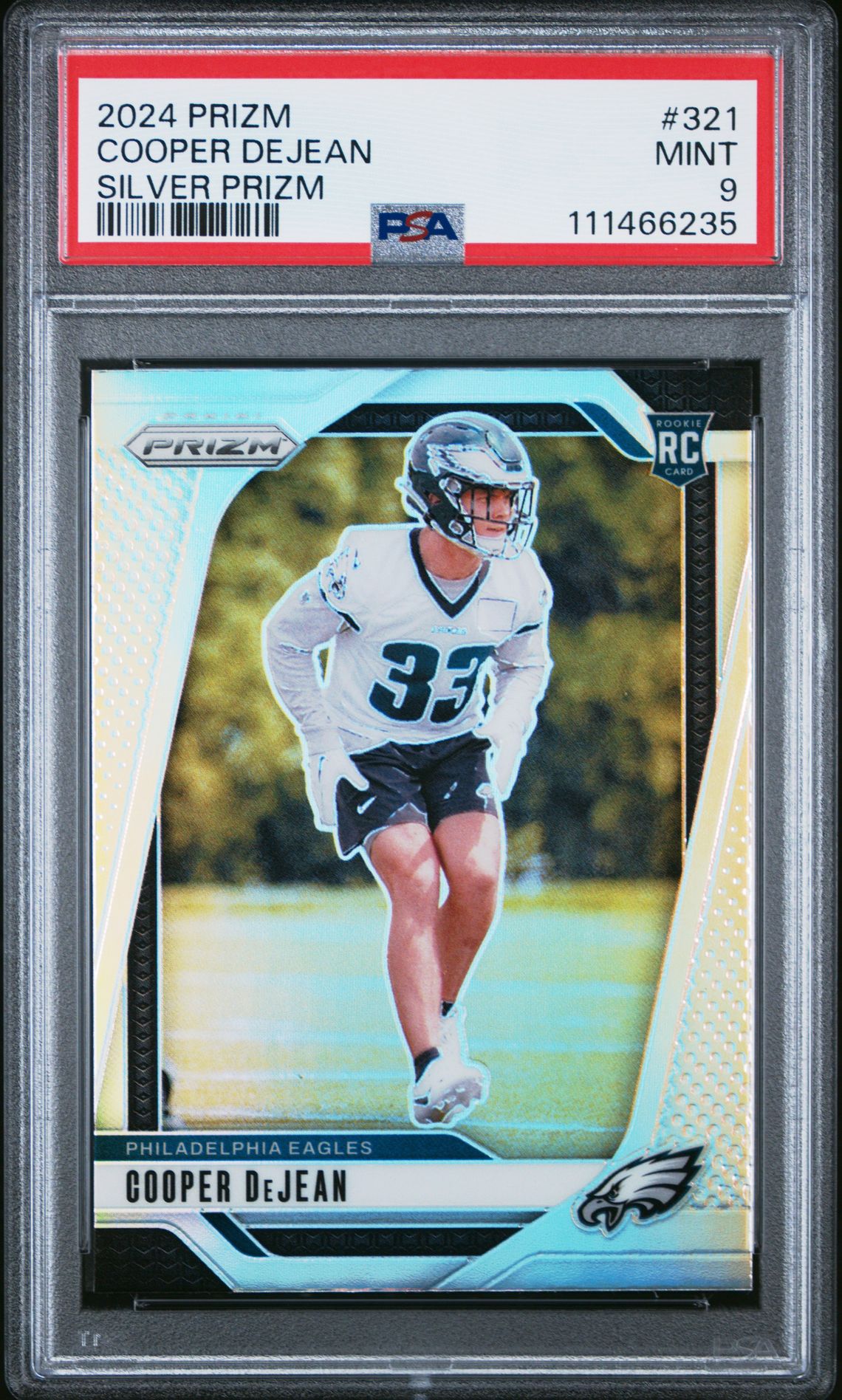 2024 Panini Prizm Cooper Dejean #321 (Silver Prizm) Mint 9 front