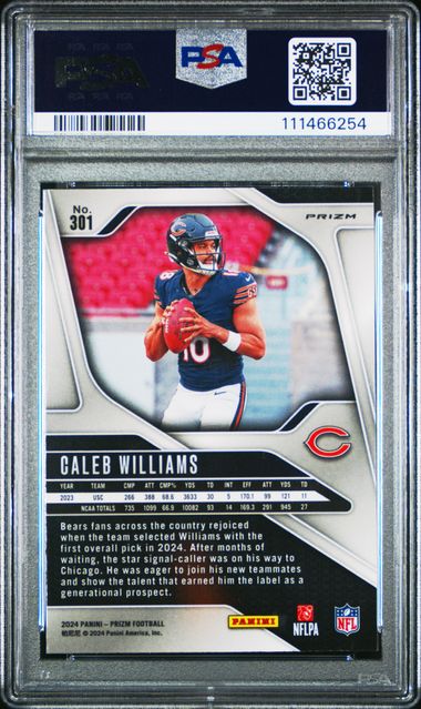 2024 Panini Prizm Caleb Williams #301 (Silver Prizm) Nm-Mt 8 back