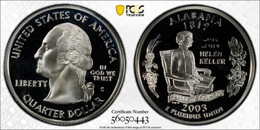 2003-S 25C Alabama Silver PR69DCAM