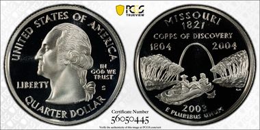 2003-S 25C Missouri Silver PR69DCAM