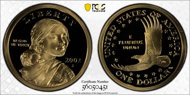 2002-S SAC$1 PR70DCAM