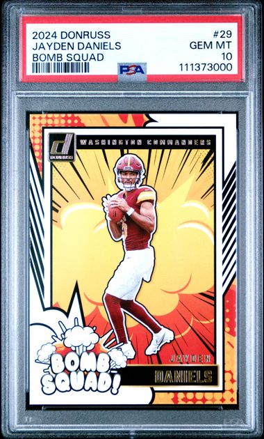 2024 Panini Donruss Bomb Squad Jayden Daniels #29 Gem Mt 10 front