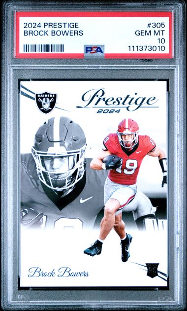 2024 Panini Prestige Brock Bowers #305 Gem Mt 10 front