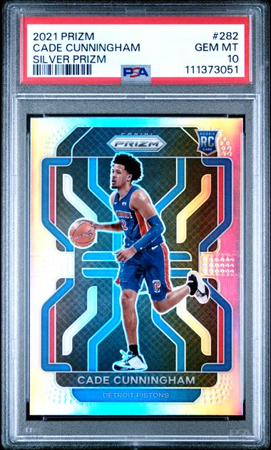 2021 Panini Prizm Cade Cunningham #282 (Silver Prizm) Gem Mt 10 front