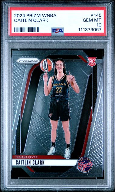 2024 Panini Prizm Wnba Caitlin Clark #145 Gem Mt 10 front