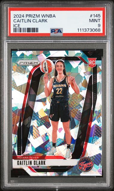 2024 Panini Prizm Wnba Caitlin Clark #145 (Ice) Mint 9 front