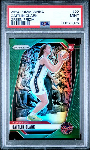 2024 Panini Prizm Wnba Caitlin Clark #22 (Green Prizm) Mint 9 front