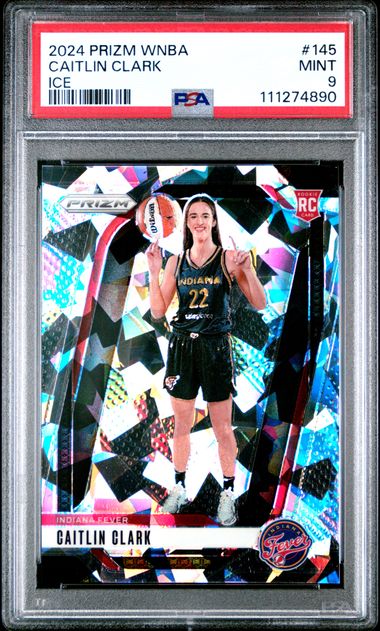 2024 Panini Prizm Wnba Caitlin Clark #145 (Ice) Mint 9 front
