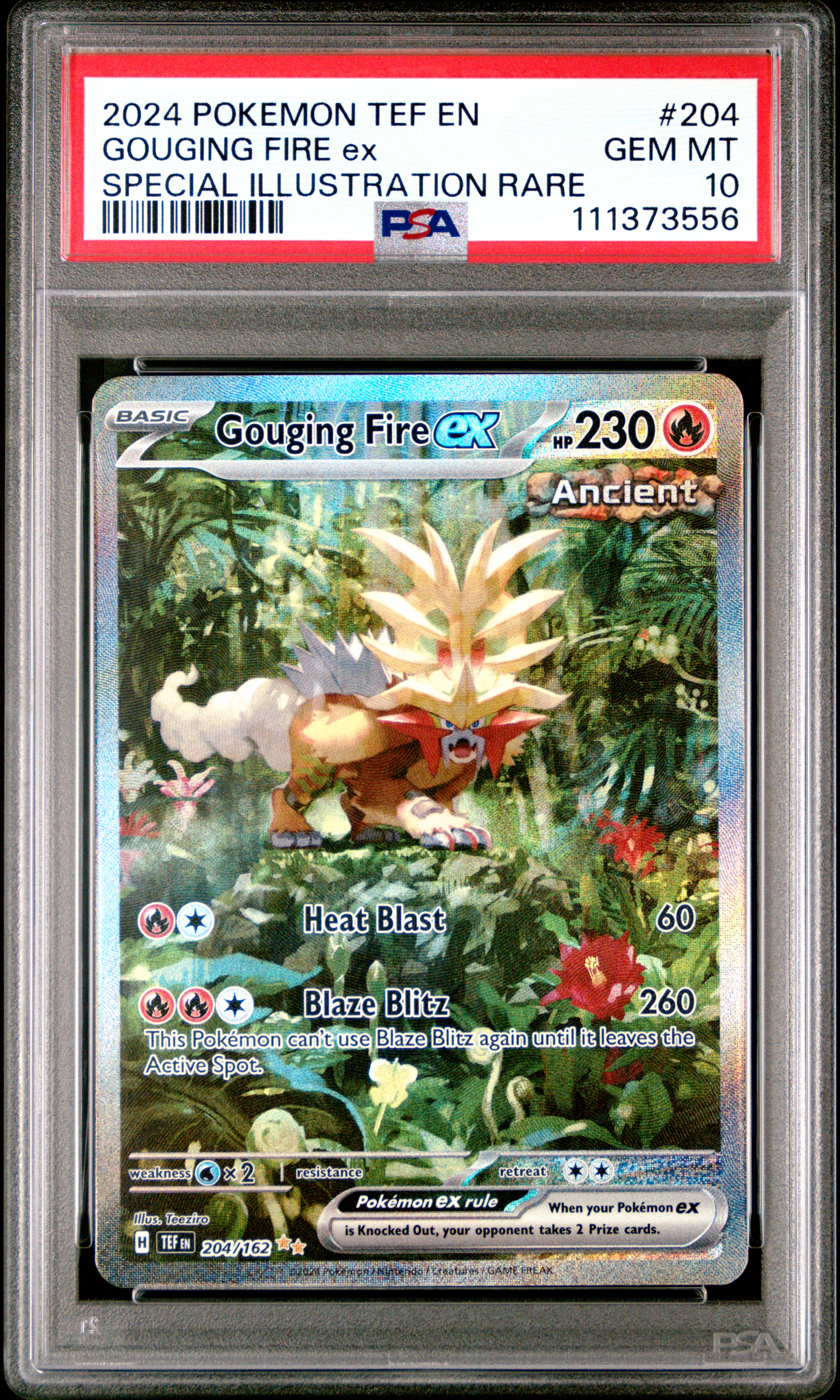 Gouging Fire ex, PSA 10 slab front