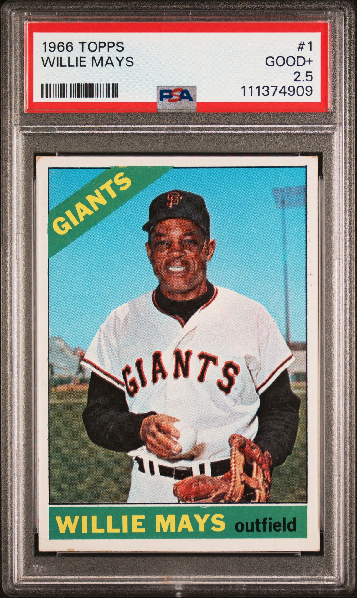 1966 Topps Willie Mays #1 Good+ 2.5 front