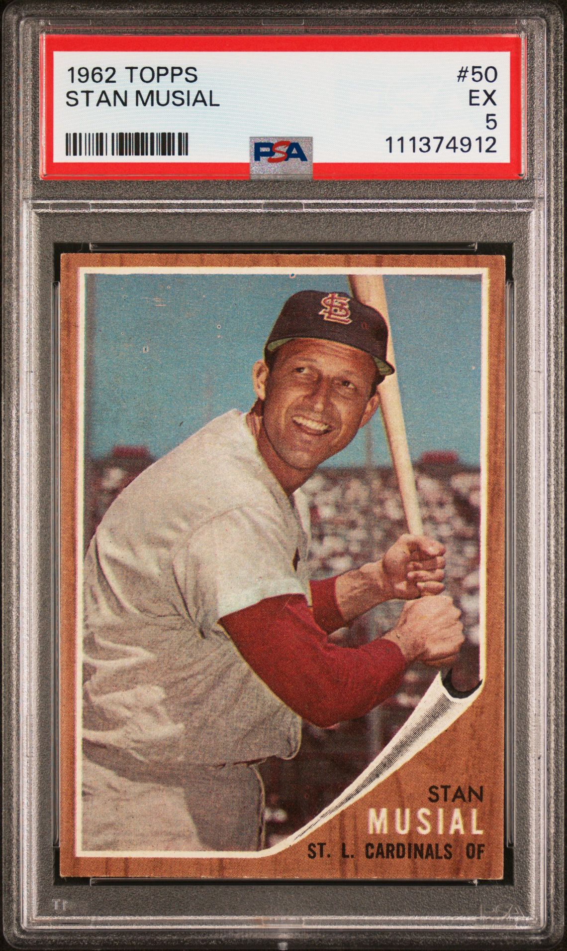 1962 Topps Stan Musial #50 Ex 5 front