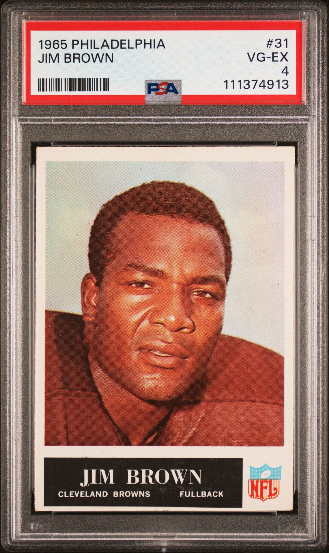 1965 Philadelphia Jim Brown #31 Vg-Ex 4 front