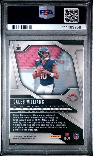 2024 Panini Prizm Caleb Williams #301 Mint 9 back