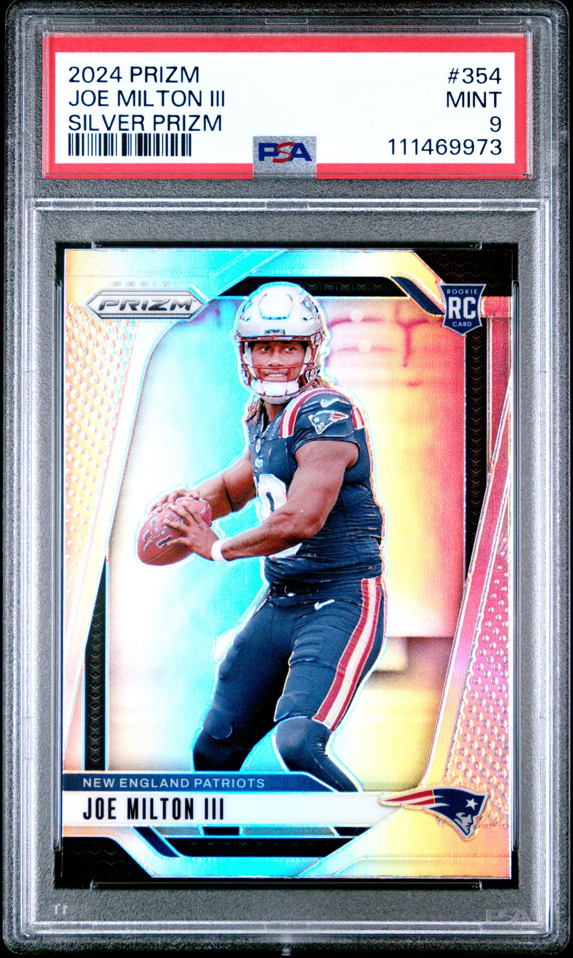 2024 Panini Prizm Joe Milton Iii #354 (Silver Prizm) Mint 9 front