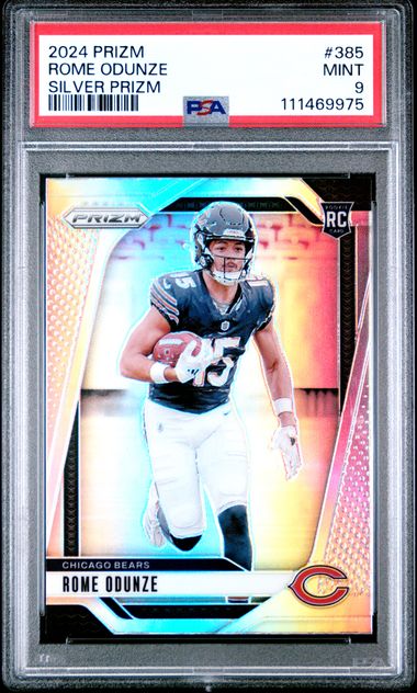 2024 Panini Prizm Rome Odunze #385 (Silver Prizm) Mint 9 front