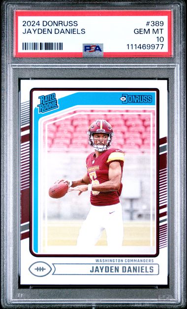 2024 Panini Donruss Jayden Daniels #389 Gem Mt 10 front