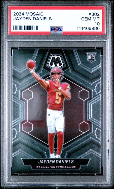 2024 Panini Mosaic Jayden Daniels #302 Gem Mt 10 front