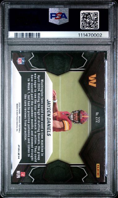 2024 Panini Mosaic Jayden Daniels #272 (Silver) Mint 9 back