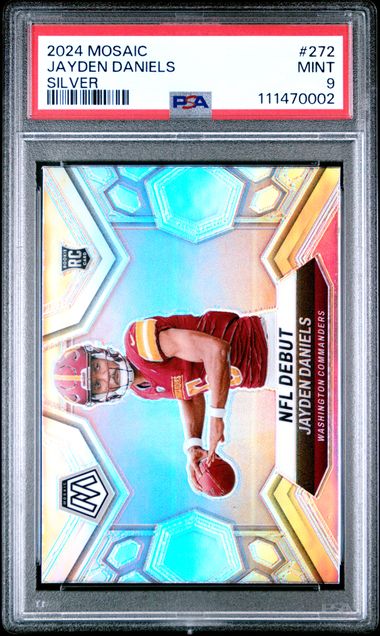 2024 Panini Mosaic Jayden Daniels #272 (Silver) Mint 9 front