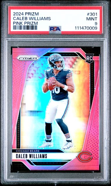 2024 Panini Prizm Caleb Williams #301 (Pink Prizm) Mint 9 front