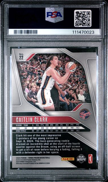 2024 Panini Prizm Wnba Caitlin Clark #22 Nm-Mt 8 back