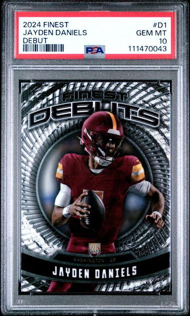 2024 Topps Finest Debut Jayden Daniels #D1 Gem Mt 10 front