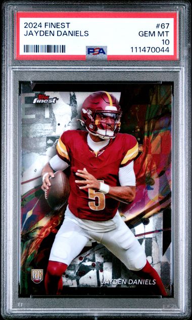 2024 Topps Finest Jayden Daniels #67 Gem Mt 10 front
