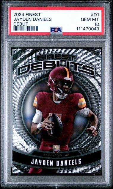 2024 Topps Finest Debut Jayden Daniels #D1 Gem Mt 10 front