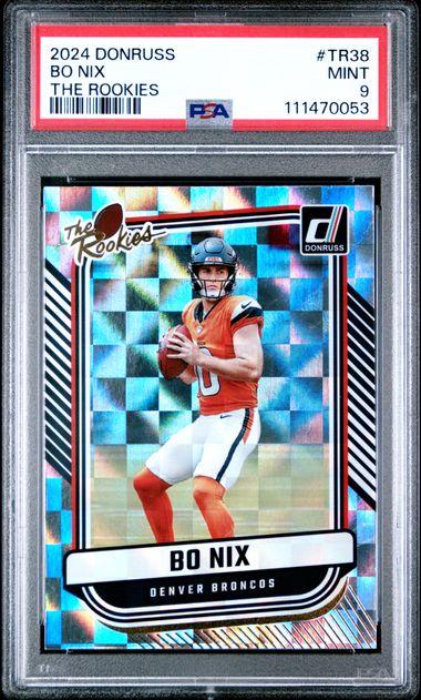 2024 Panini Donruss The Rookies Bo Nix #Tr38 Mint 9 front