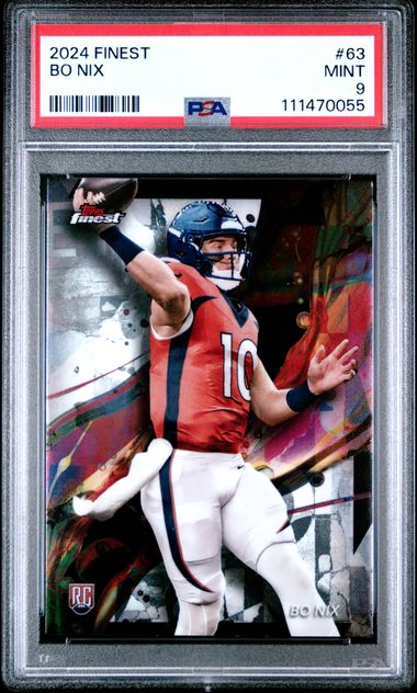 2024 Topps Finest Bo Nix #63 Mint 9 front