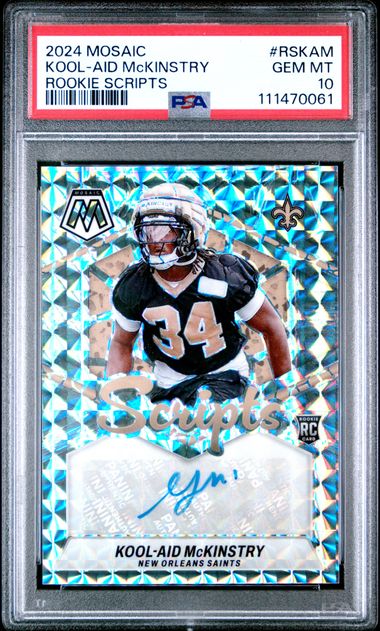 2024 Panini Mosaic Rookie Scripts Kool-Aid Mckinstry #Rskam Gem Mt 10 front