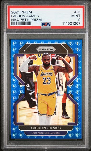 2021 Panini Prizm Lebron James #91 (Nba 75Th Prizm) Mint 9 front
