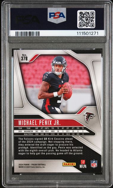 2024 Panini Prizm Michael Penix Jr. #378 Mint 9 back