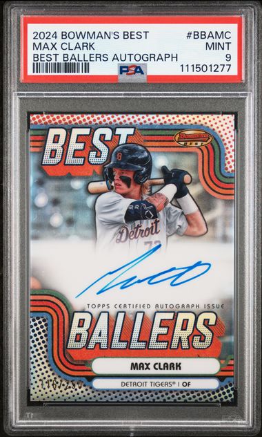 2024 Bowman's Best Best Ballers Autographs Max Clark #Bbamc Mint 9 front