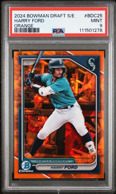 2024 Bowman Draft Sapphire Edition Harry Ford #Bdc25 (Orange) Mint 9 front