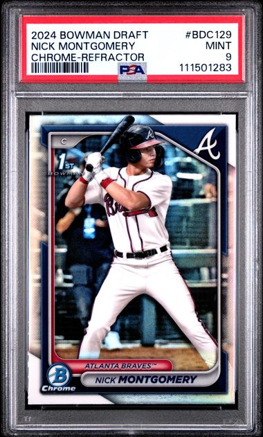 2024 Bowman Draft Nick Montgomery #Bdc129 (Chrome-Refractor) Mint 9 front