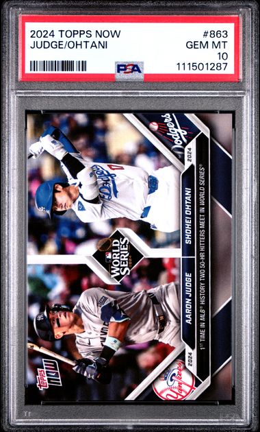 2024 Topps Now Judge/Ohtani #863 Gem Mt 10 front