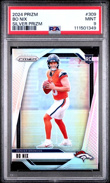 2024 Panini Prizm Bo Nix #309 (Silver Prizm) Mint 9 front