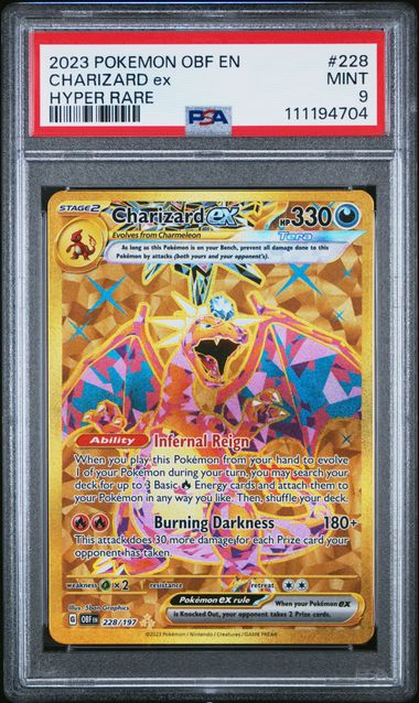 2023 Pokemon Obf En-Obsidian Flames Charizard Ex #228 (Hyper Rare) Mint 9 front