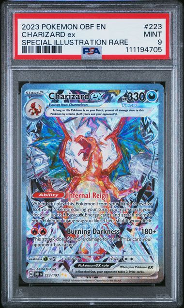 2023 Pokemon Obf En-Obsidian Flames Charizard Ex #223 (Special Illustration Rare) Mint 9 front
