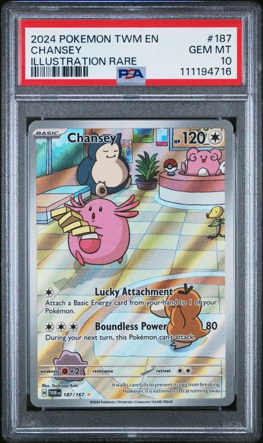 2024 Pokemon Twm En-Twilight Masquerade Chansey #187 (Illustration Rare) Gem Mt 10 front