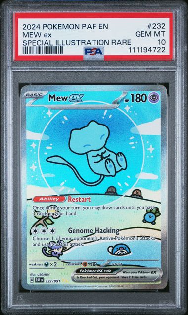 2024 Pokemon Paf En-Paldean Fates Mew Ex #232 (Special Illustration Rare) Gem Mt 10 front