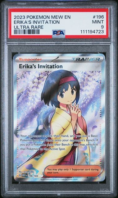 2023 Pokemon Mew En-151 Erika's Invitation #196 (Ultra Rare) Mint 9 front